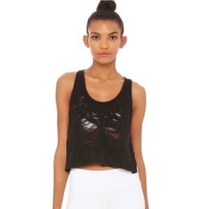 Alo Yoga distressed crop tank